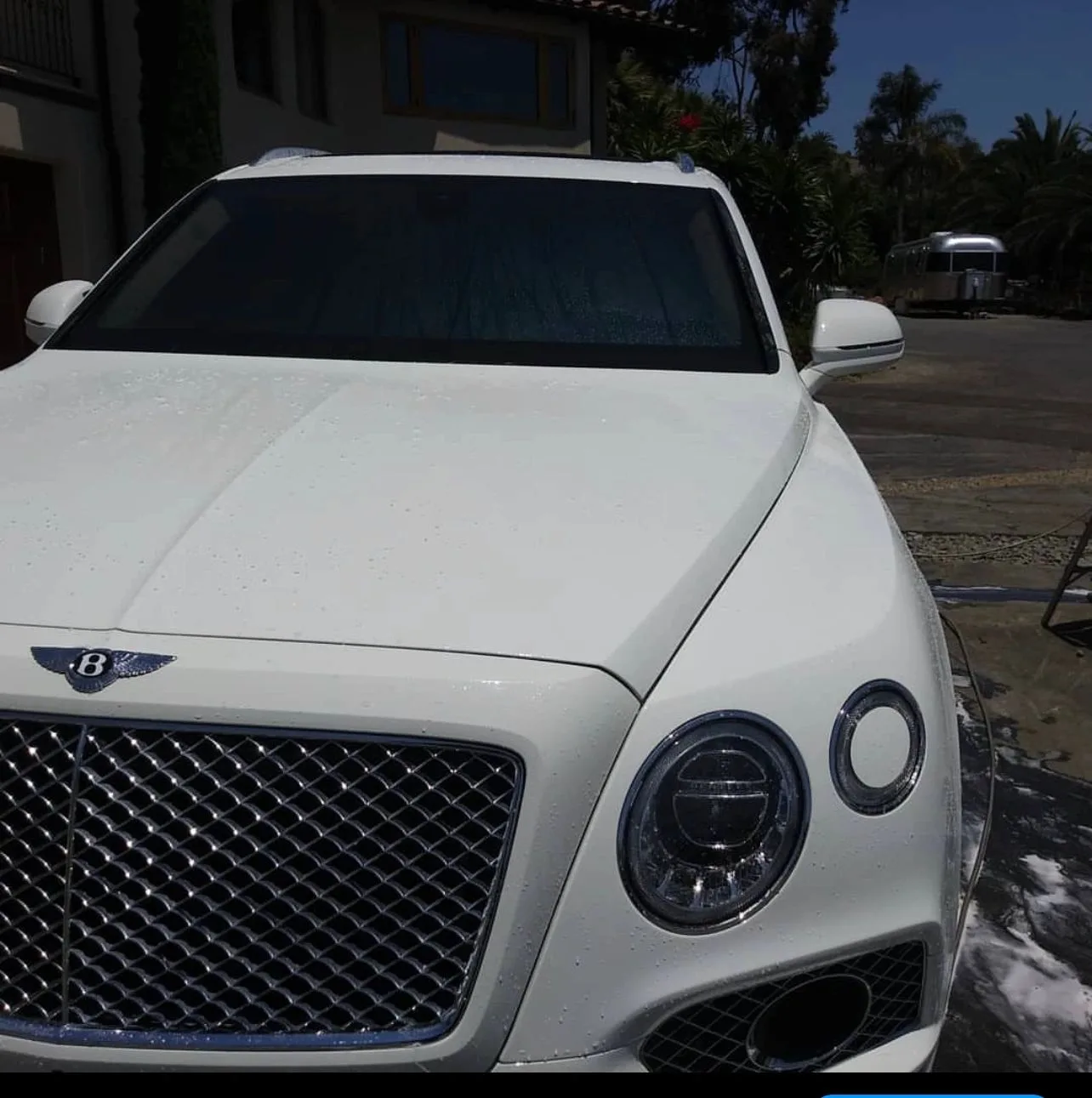 White vehicle exterior detailed by Shine Rite